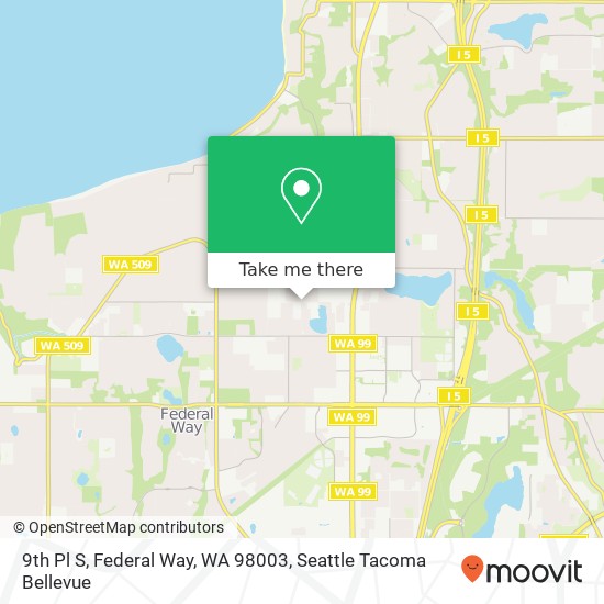 Mapa de 9th Pl S, Federal Way, WA 98003