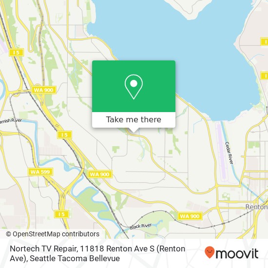 Mapa de Nortech TV Repair, 11818 Renton Ave S