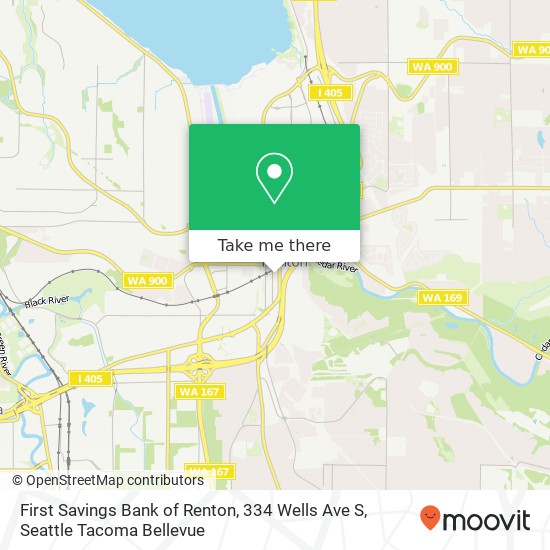 Mapa de First Savings Bank of Renton, 334 Wells Ave S