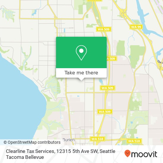 Mapa de Clearline Tax Services, 12315 5th Ave SW