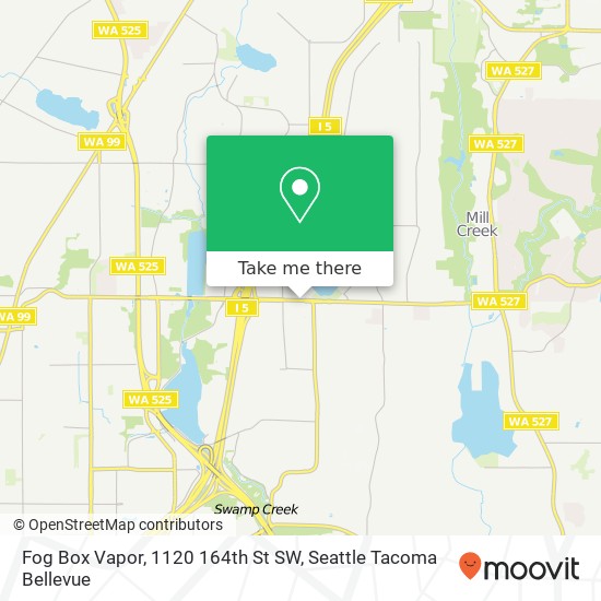 Fog Box Vapor, 1120 164th St SW map