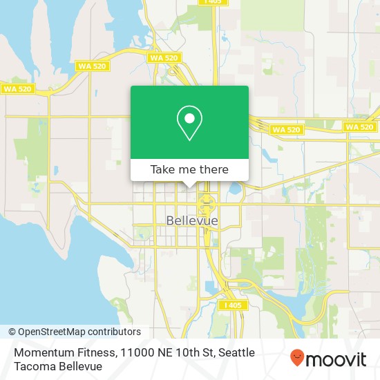 Mapa de Momentum Fitness, 11000 NE 10th St