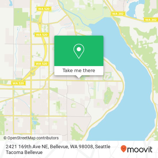 2421 169th Ave NE, Bellevue, WA 98008 map