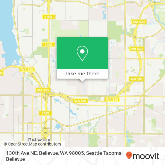 Mapa de 130th Ave NE, Bellevue, WA 98005