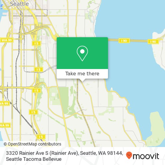 Mapa de 3320 Rainier Ave S (Rainier Ave), Seattle, WA 98144