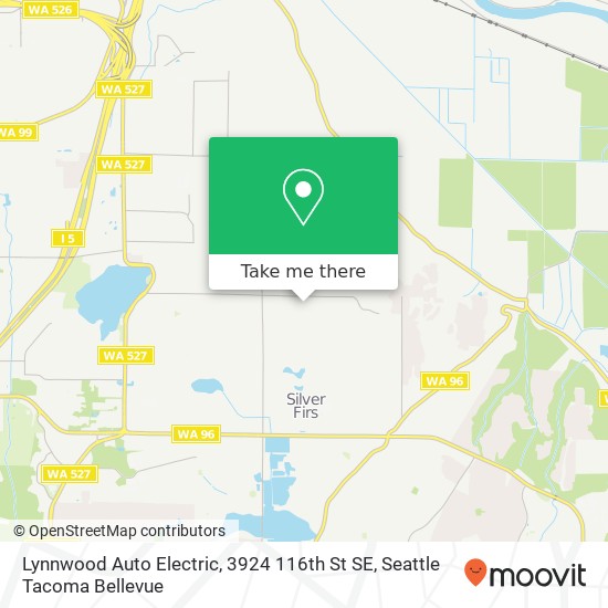 Mapa de Lynnwood Auto Electric, 3924 116th St SE