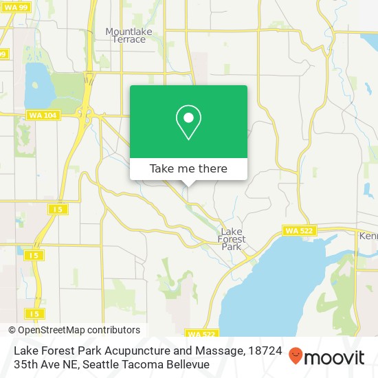 Mapa de Lake Forest Park Acupuncture and Massage, 18724 35th Ave NE