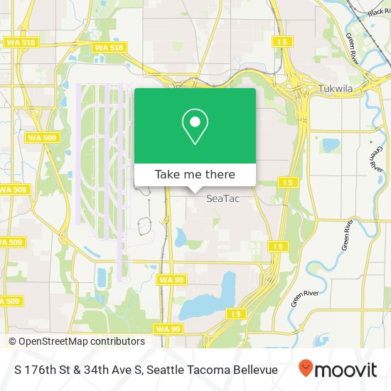 S 176th St & 34th Ave S map