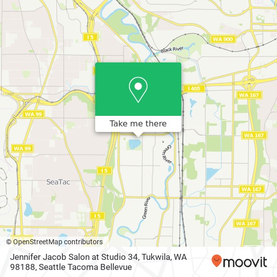 Jennifer Jacob Salon at Studio 34, Tukwila, WA 98188 map