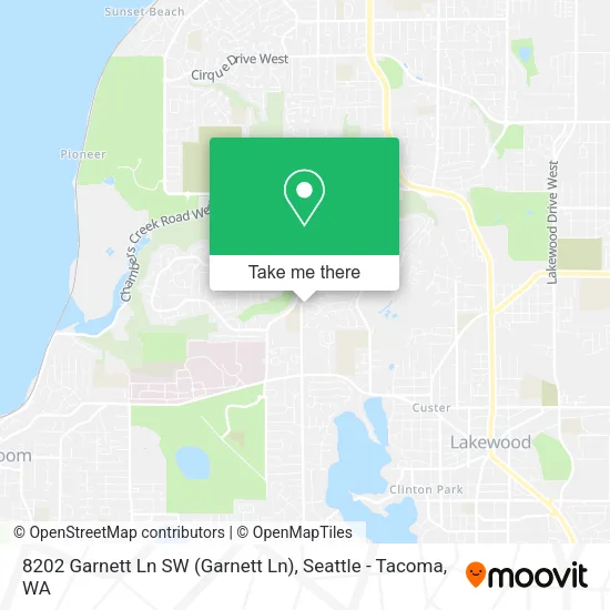 8202 Garnett Ln SW map