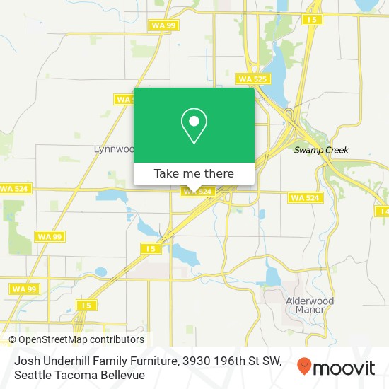 Mapa de Josh Underhill Family Furniture, 3930 196th St SW