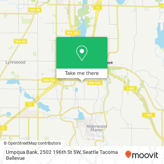 Mapa de Umpqua Bank, 2502 196th St SW