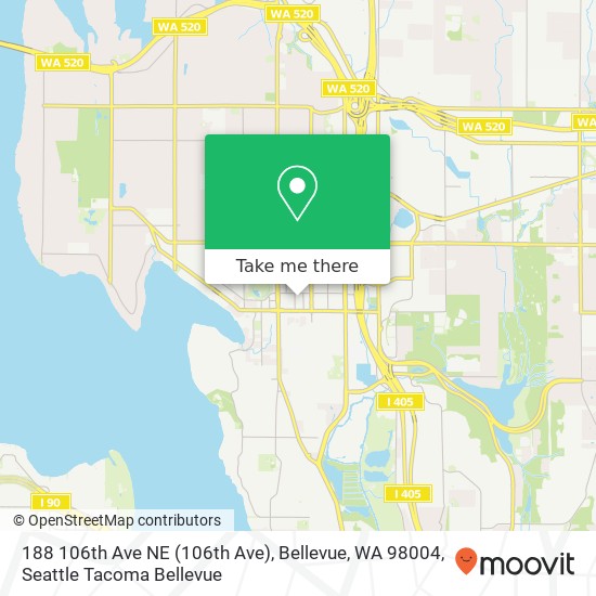 Mapa de 188 106th Ave NE (106th Ave), Bellevue, WA 98004