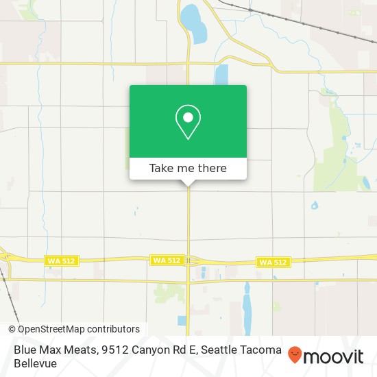 Mapa de Blue Max Meats, 9512 Canyon Rd E