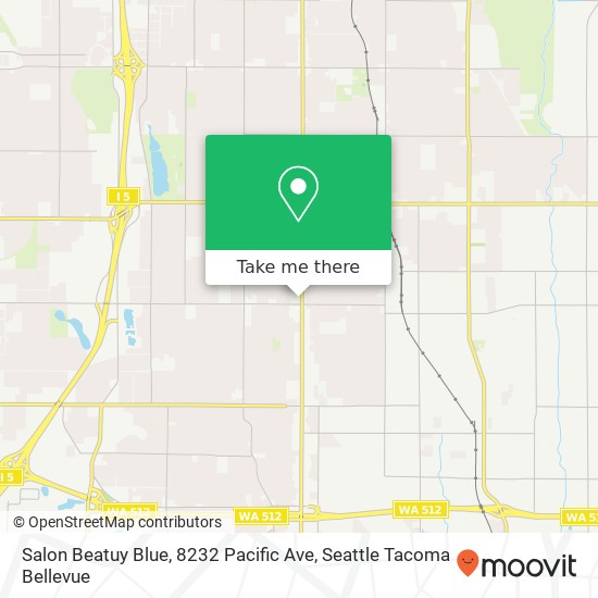 Mapa de Salon Beatuy Blue, 8232 Pacific Ave