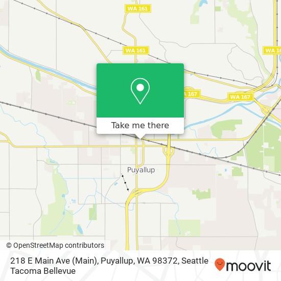 Mapa de 218 E Main Ave (Main), Puyallup, WA 98372