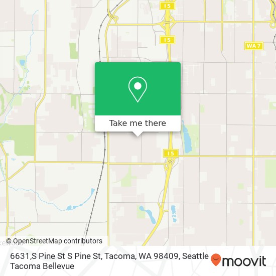 Mapa de 6631,S Pine St S Pine St, Tacoma, WA 98409