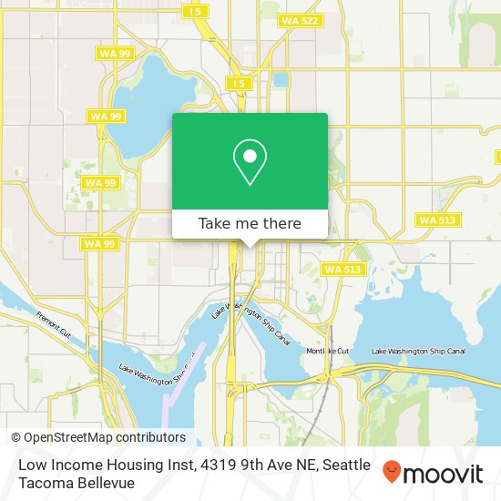 Mapa de Low Income Housing Inst, 4319 9th Ave NE