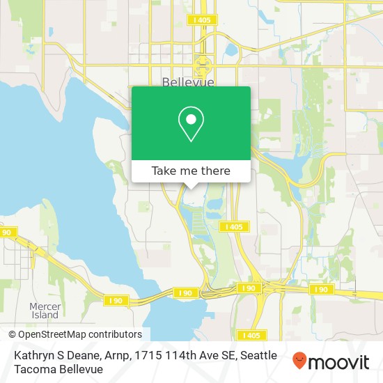 Mapa de Kathryn S Deane, Arnp, 1715 114th Ave SE