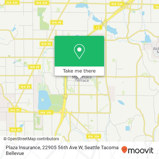 Mapa de Plaza Insurance, 22905 56th Ave W
