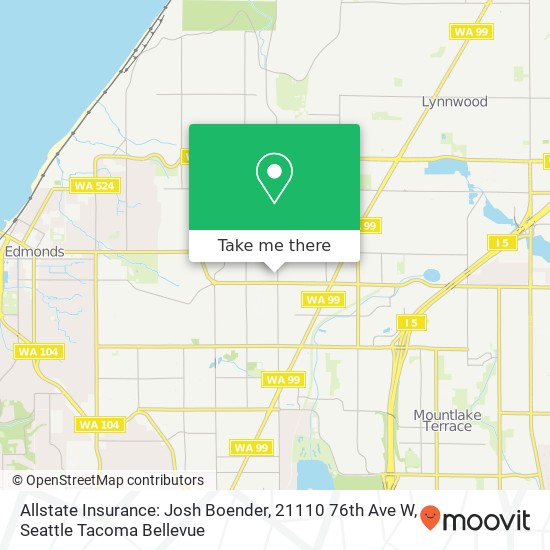 Allstate Insurance: Josh Boender, 21110 76th Ave W map