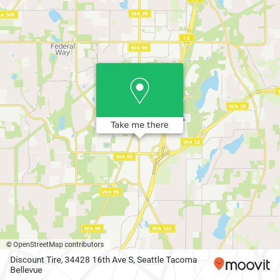 Mapa de Discount Tire, 34428 16th Ave S