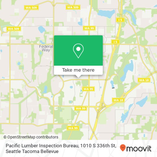 Mapa de Pacific Lumber Inspection Bureau, 1010 S 336th St