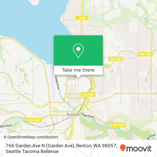 Mapa de 766 Garden Ave N (Garden Ave), Renton, WA 98057