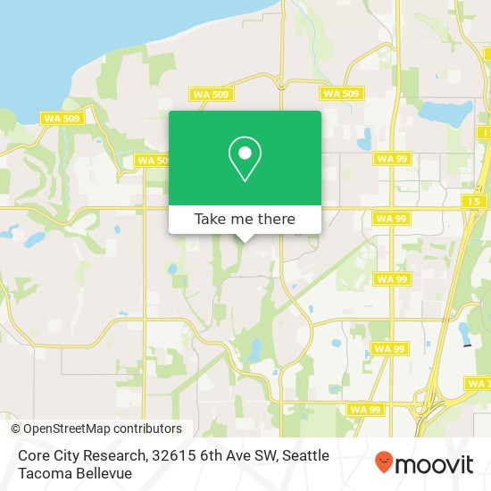 Mapa de Core City Research, 32615 6th Ave SW