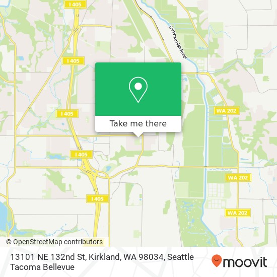 Mapa de 13101 NE 132nd St, Kirkland, WA 98034