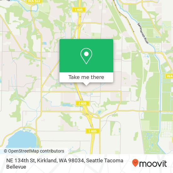 Mapa de NE 134th St, Kirkland, WA 98034