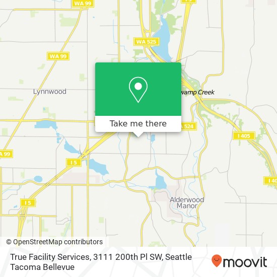 Mapa de True Facility Services, 3111 200th Pl SW