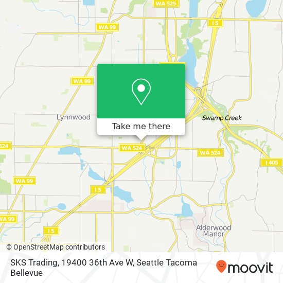 Mapa de SKS Trading, 19400 36th Ave W