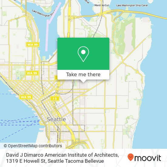 Mapa de David J Dimarco American Institute of Architects, 1319 E Howell St