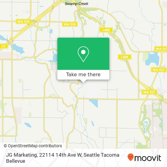 Mapa de JG Marketing, 22114 14th Ave W