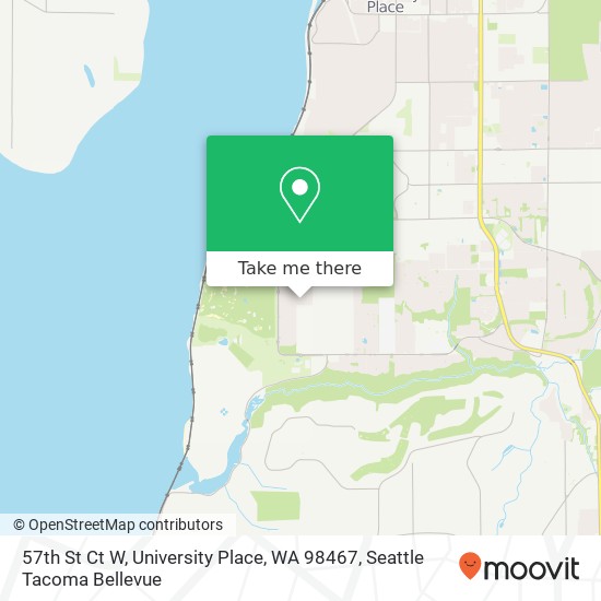 57th St Ct W, University Place, WA 98467 map