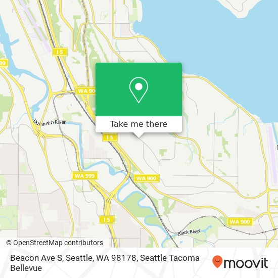 Mapa de Beacon Ave S, Seattle, WA 98178