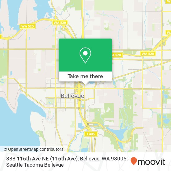 Mapa de 888 116th Ave NE (116th Ave), Bellevue, WA 98005