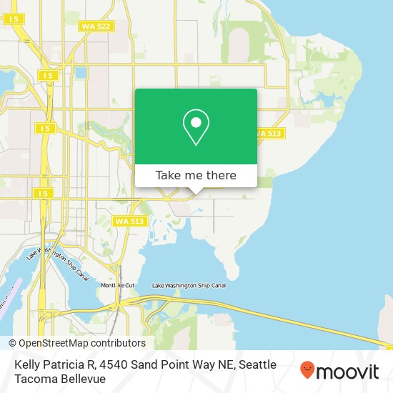 Mapa de Kelly Patricia R, 4540 Sand Point Way NE