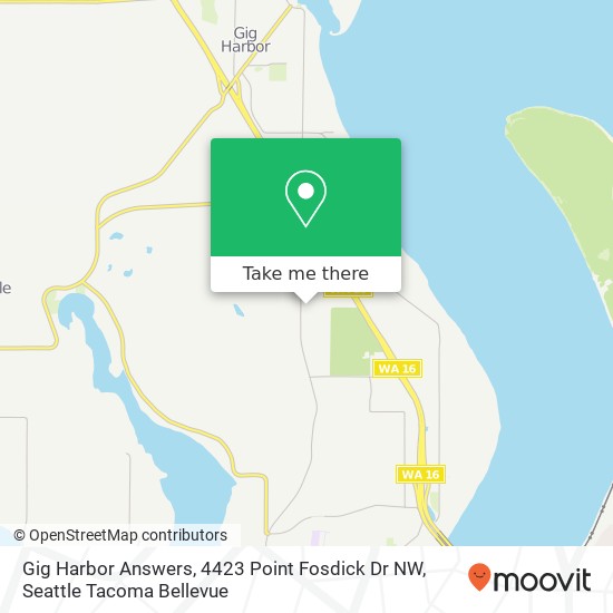 Gig Harbor Answers, 4423 Point Fosdick Dr NW map