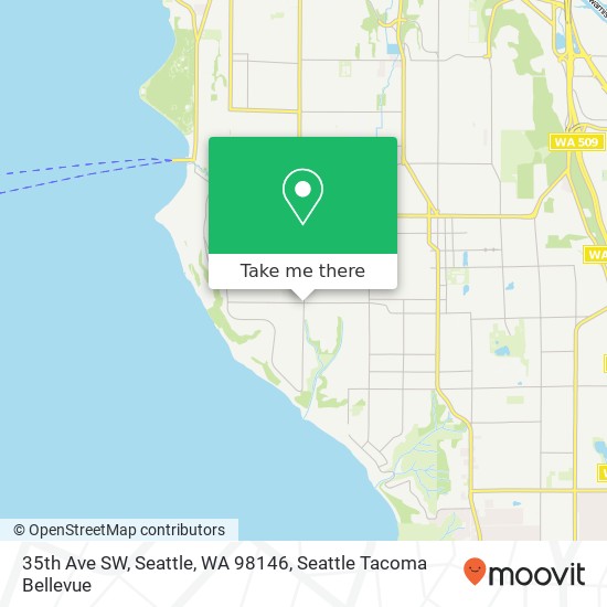 Mapa de 35th Ave SW, Seattle, WA 98146