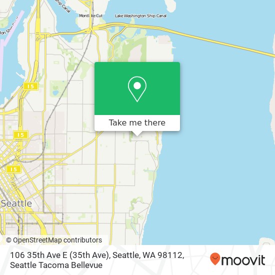 Mapa de 106 35th Ave E (35th Ave), Seattle, WA 98112