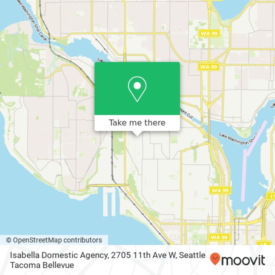 Mapa de Isabella Domestic Agency, 2705 11th Ave W