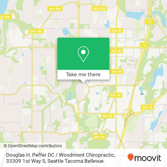 Douglas H. Peffer DC / Woodmont Chiropractic, 33309 1st Way S map