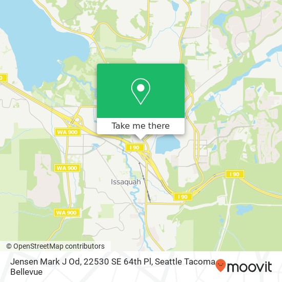 Mapa de Jensen Mark J Od, 22530 SE 64th Pl