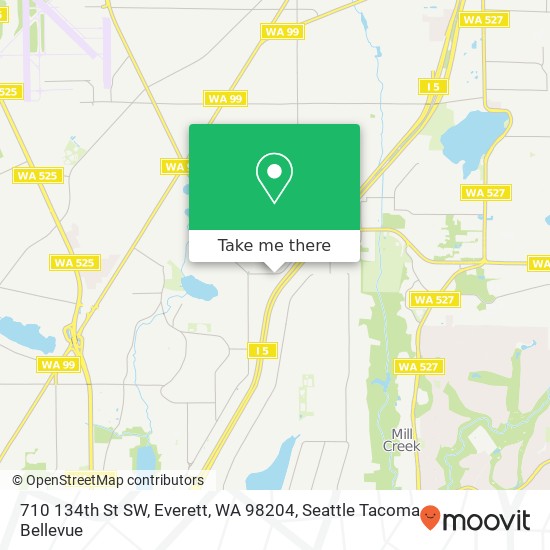 Mapa de 710 134th St SW, Everett, WA 98204