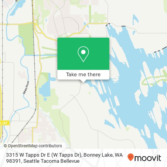 Mapa de 3315 W Tapps Dr E (W Tapps Dr), Bonney Lake, WA 98391