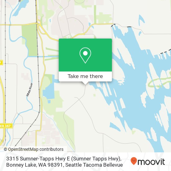 Mapa de 3315 Sumner-Tapps Hwy E (Sumner Tapps Hwy), Bonney Lake, WA 98391