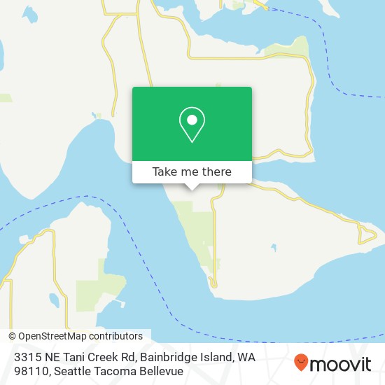 Mapa de 3315 NE Tani Creek Rd, Bainbridge Island, WA 98110