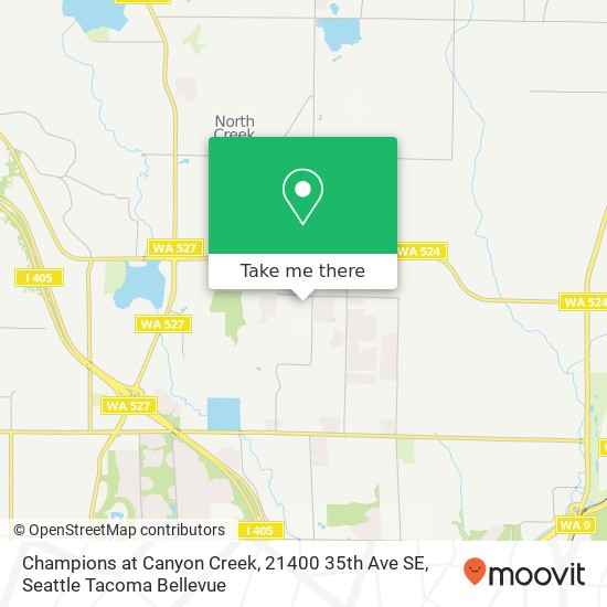 Mapa de Champions at Canyon Creek, 21400 35th Ave SE